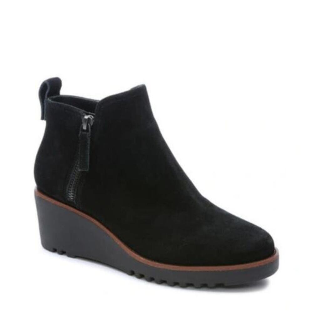 Sanctuary Women's‎ Evolve Wedge Booties Suede Black Size 10M